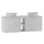 Meuble double vasque 140cm 2 niches Tao Blanc