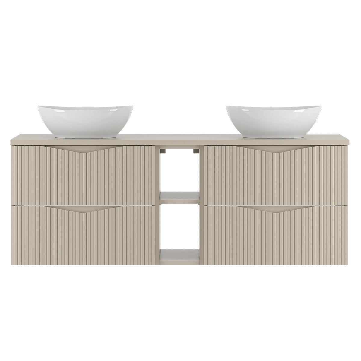 Meuble double vasque 140cm 2 niches Tao Cachemire - vue 2