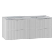 Meuble double vasque encastrée 120cm Tao Blanc