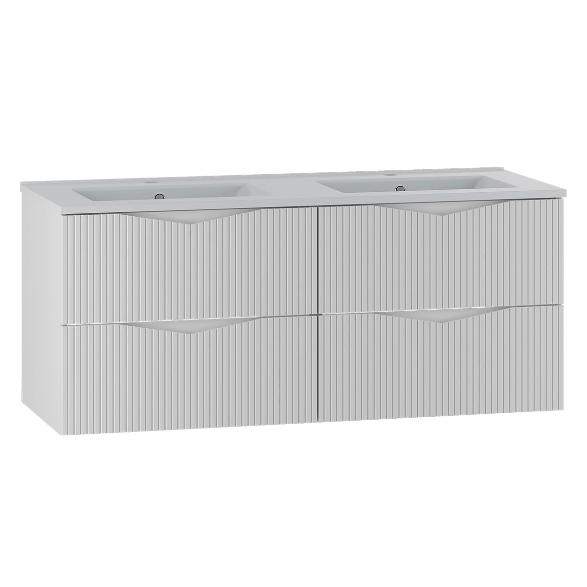 Meuble double vasque encastrée 120cm Tao Blanc