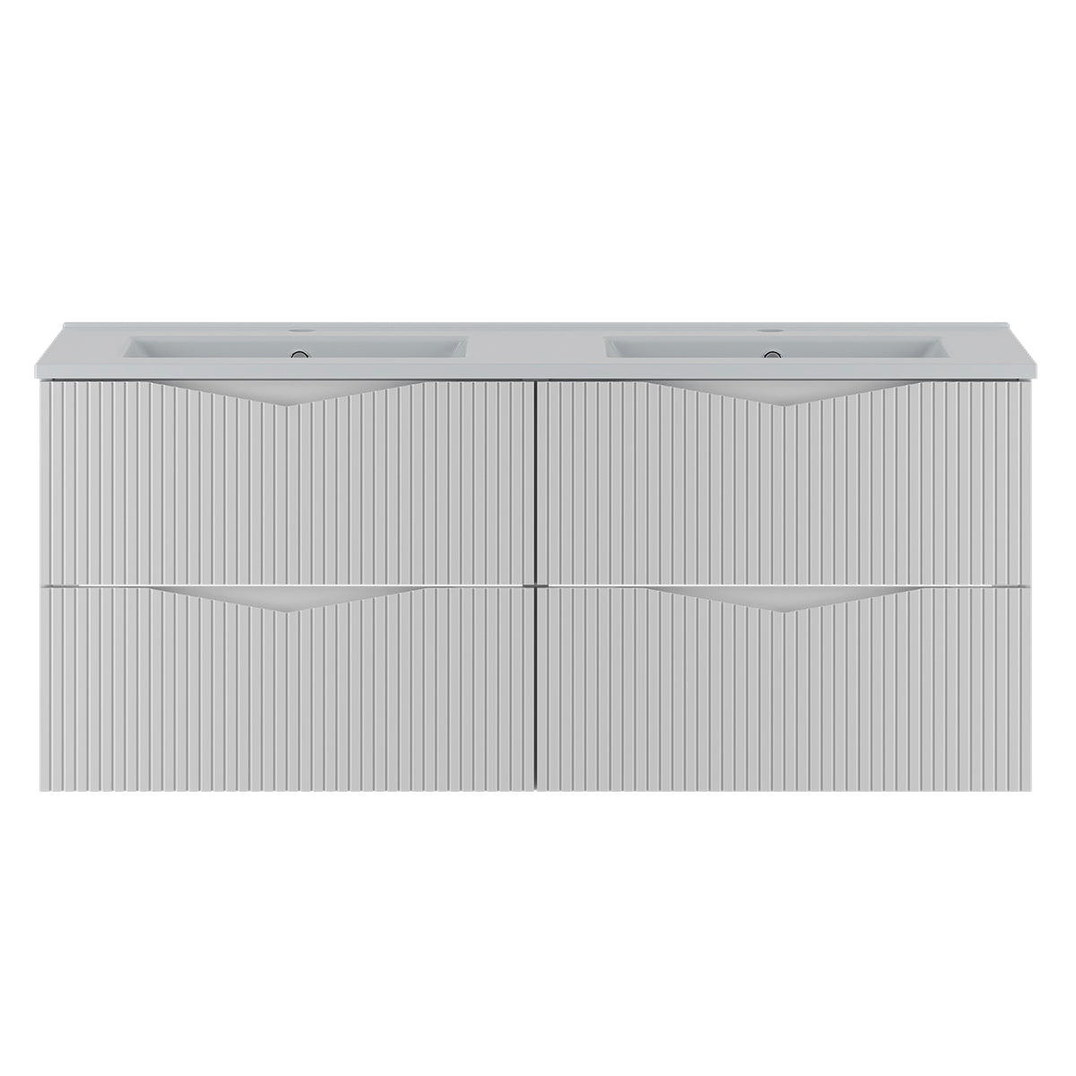 Meuble double vasque encastrée 120cm Tao Blanc - vue 2