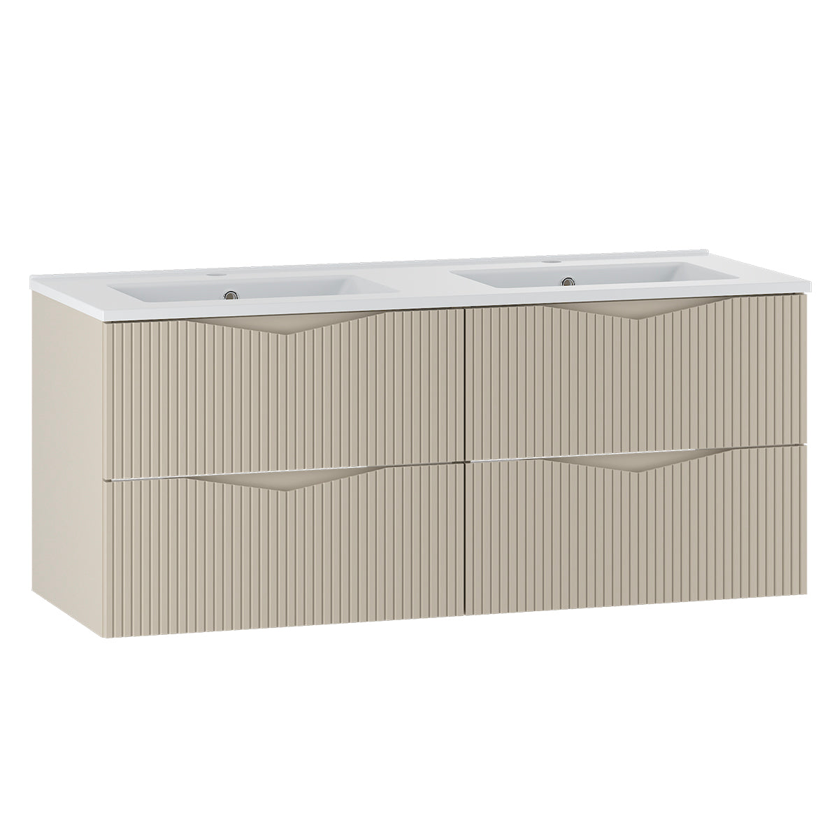 Meuble double vasque encastrée 120cm Tao Cachemire