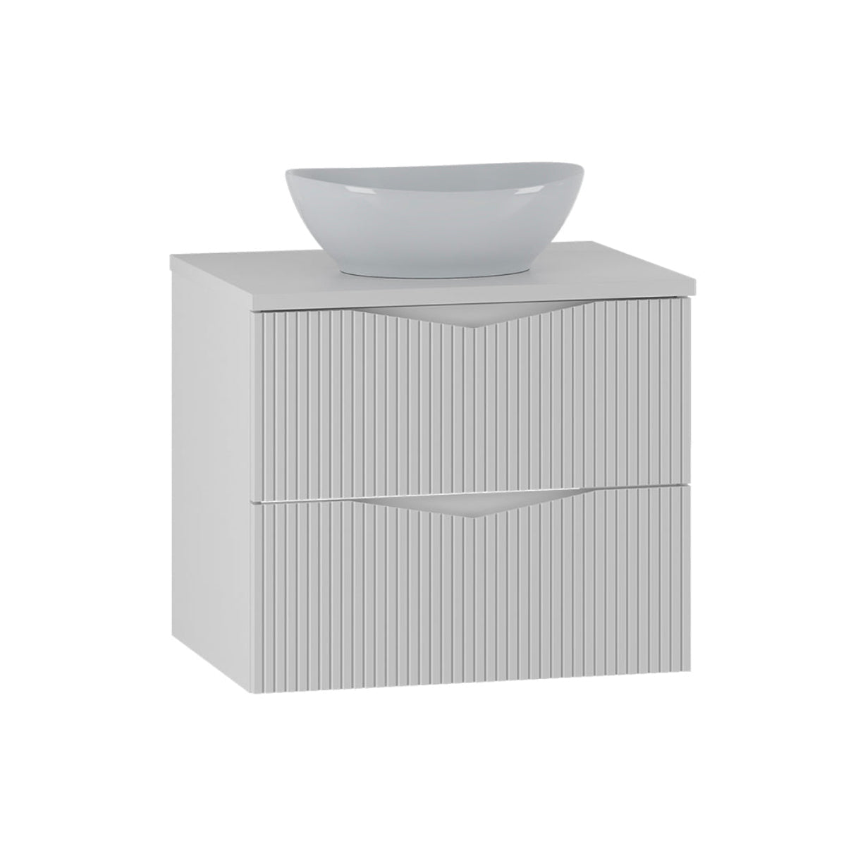 Meuble simple vasque 60cm Tao Blanc