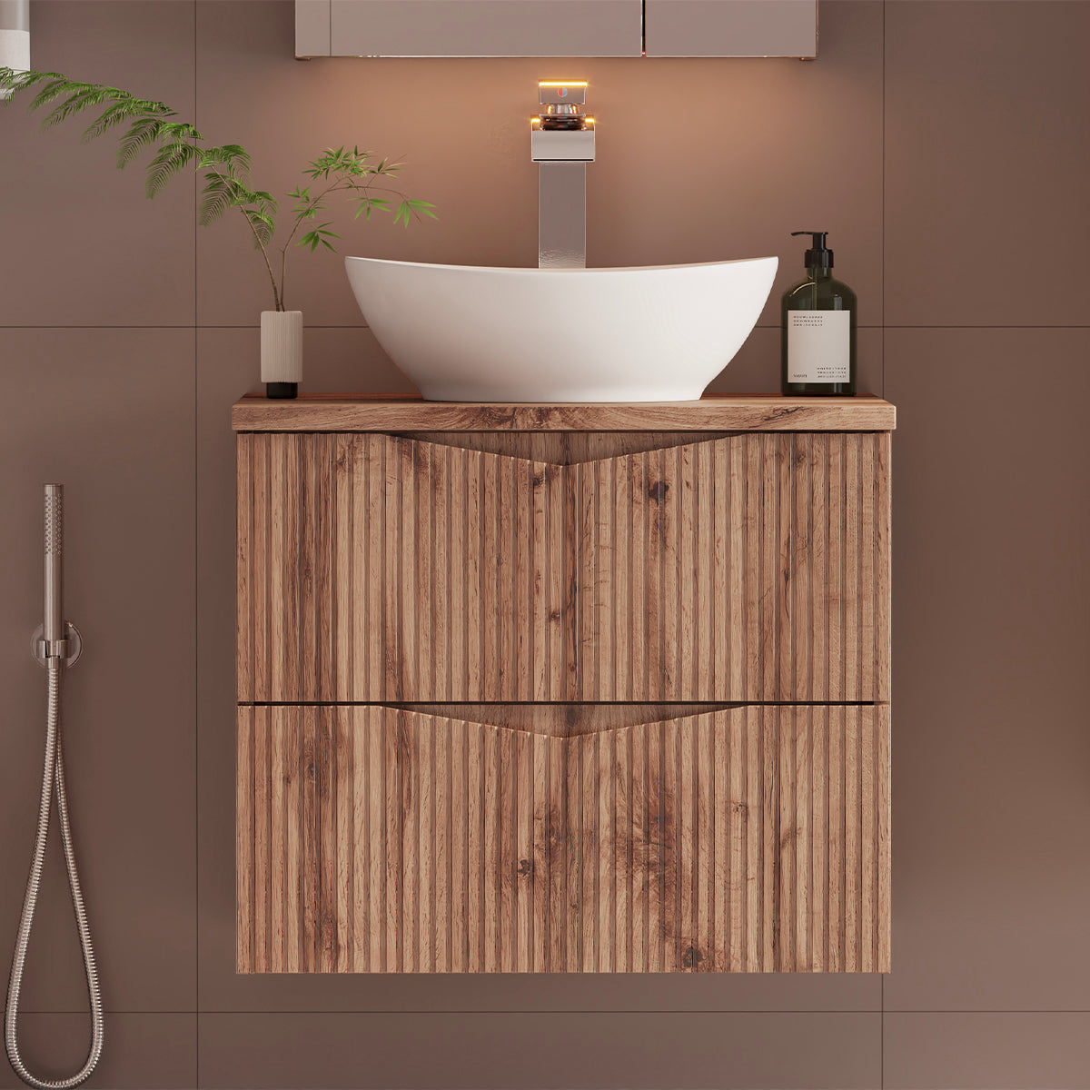 Meuble simple vasque 60cm Tao Bois - vue 3