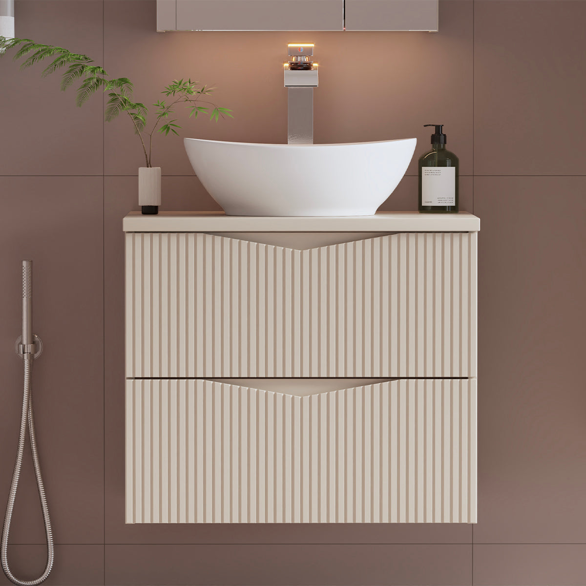 Meuble simple vasque 60cm Tao Cachemire - vue 5