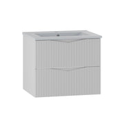 Meuble simple vasque encastrée 60cm Tao Blanc