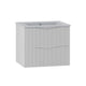 Meuble simple vasque encastrée 60cm Tao Blanc
