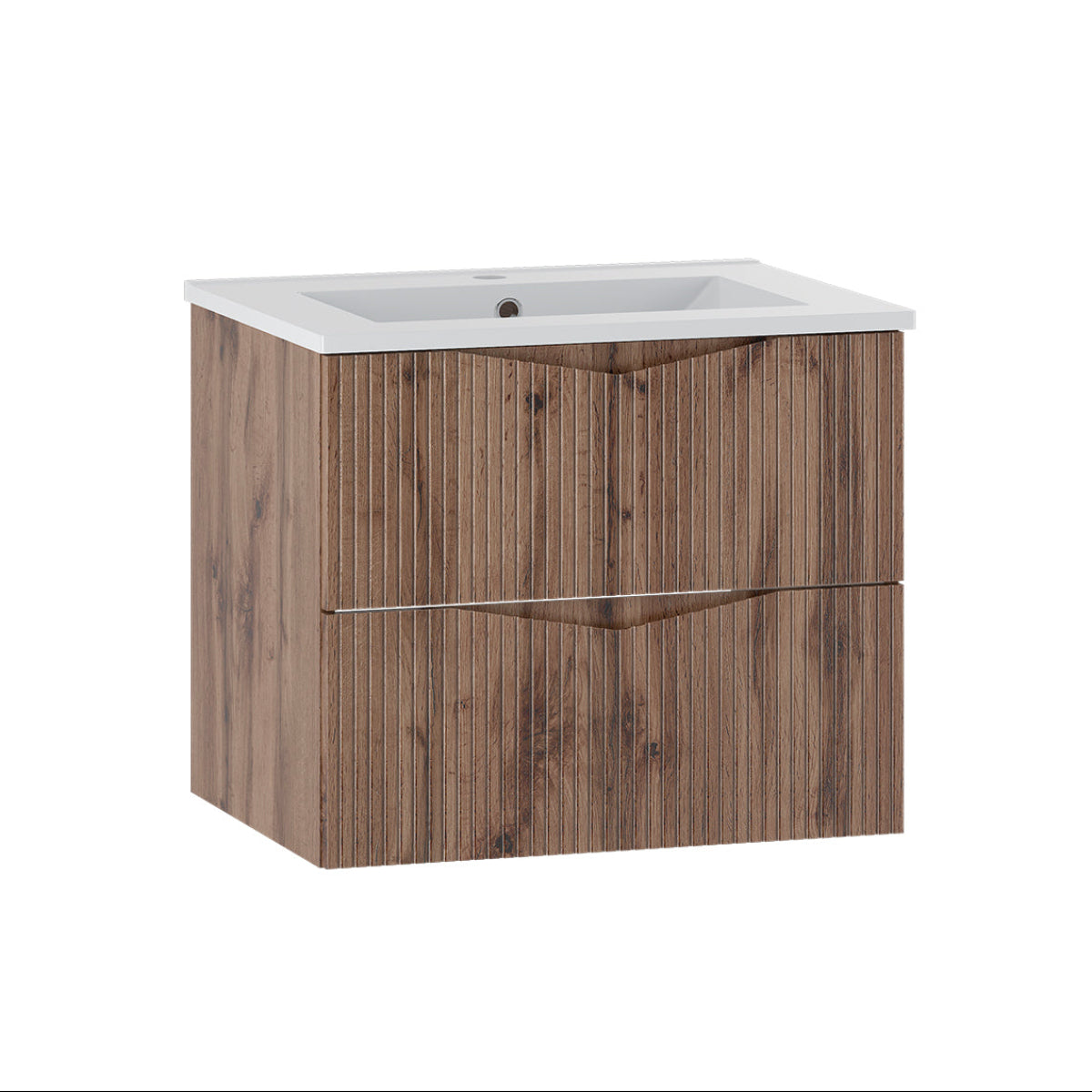 Meuble simple vasque encastrée 60cm Tao Bois
