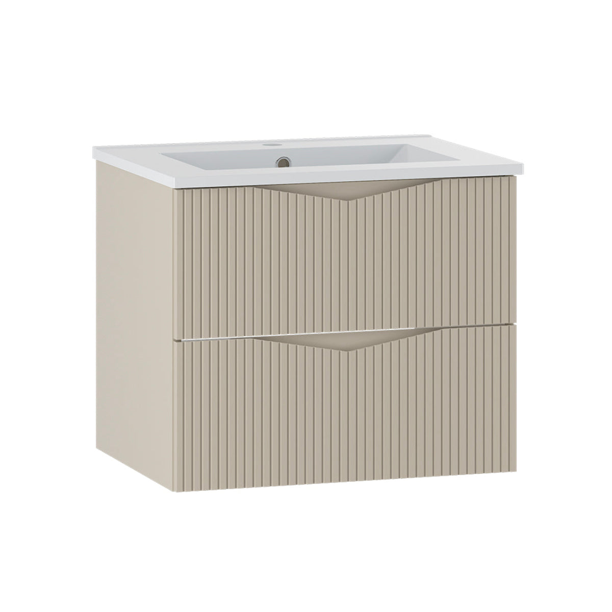 Meuble simple vasque encastrée 60cm Tao Cachemire