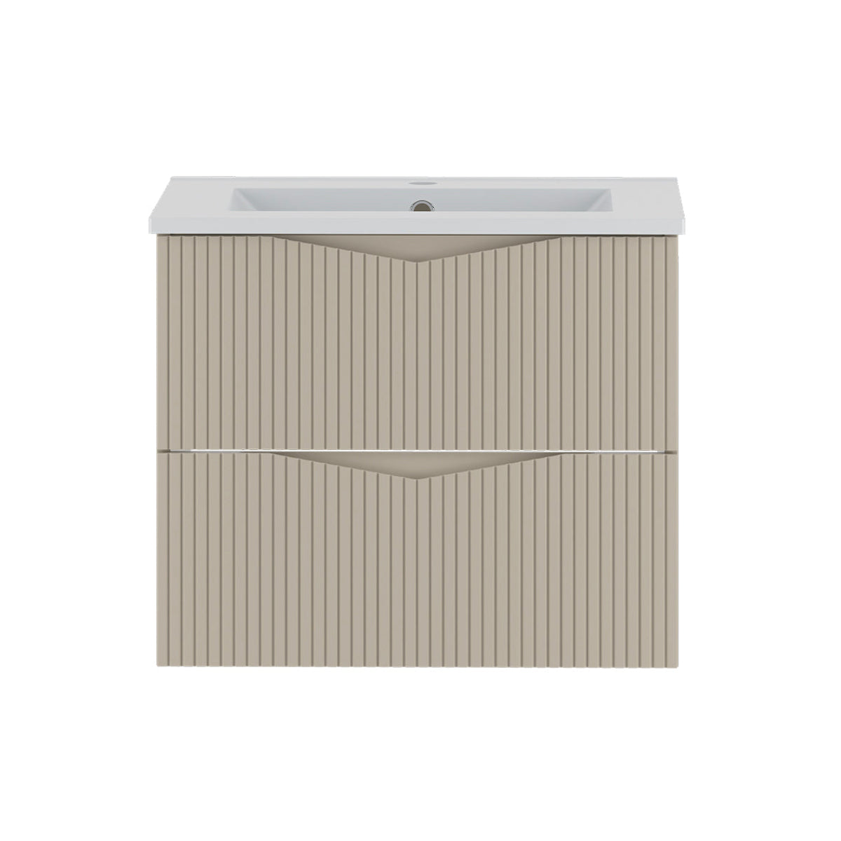Meuble simple vasque encastrée 60cm Tao Cachemire - vue 2