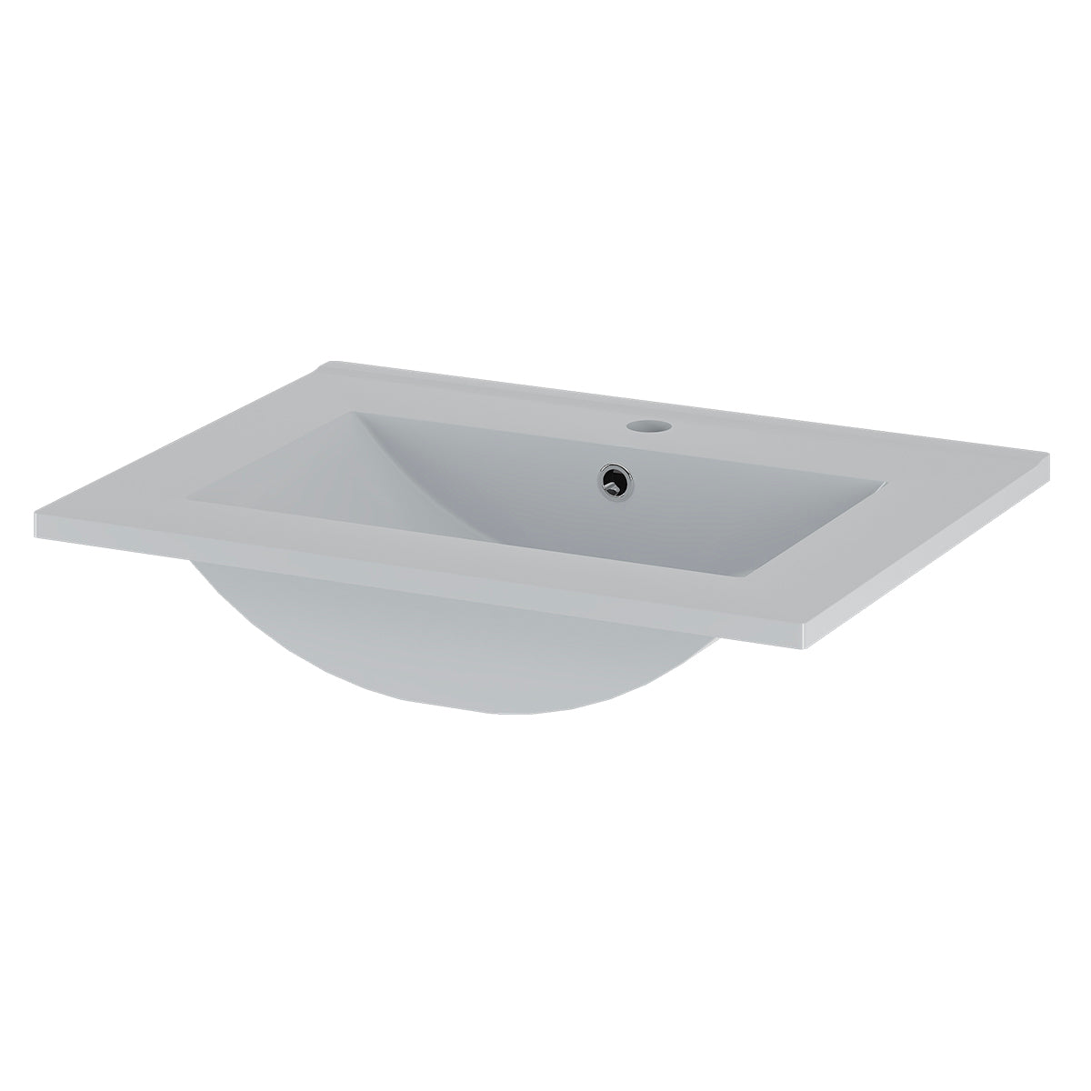Ensemble meuble simple vasque encastrée 60cm et colonne Tao Cachemire - vue 5