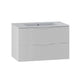 Meuble simple vasque encastrée 80cm Tao Blanc