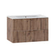 Meuble simple vasque encastrée 80cm Tao Bois