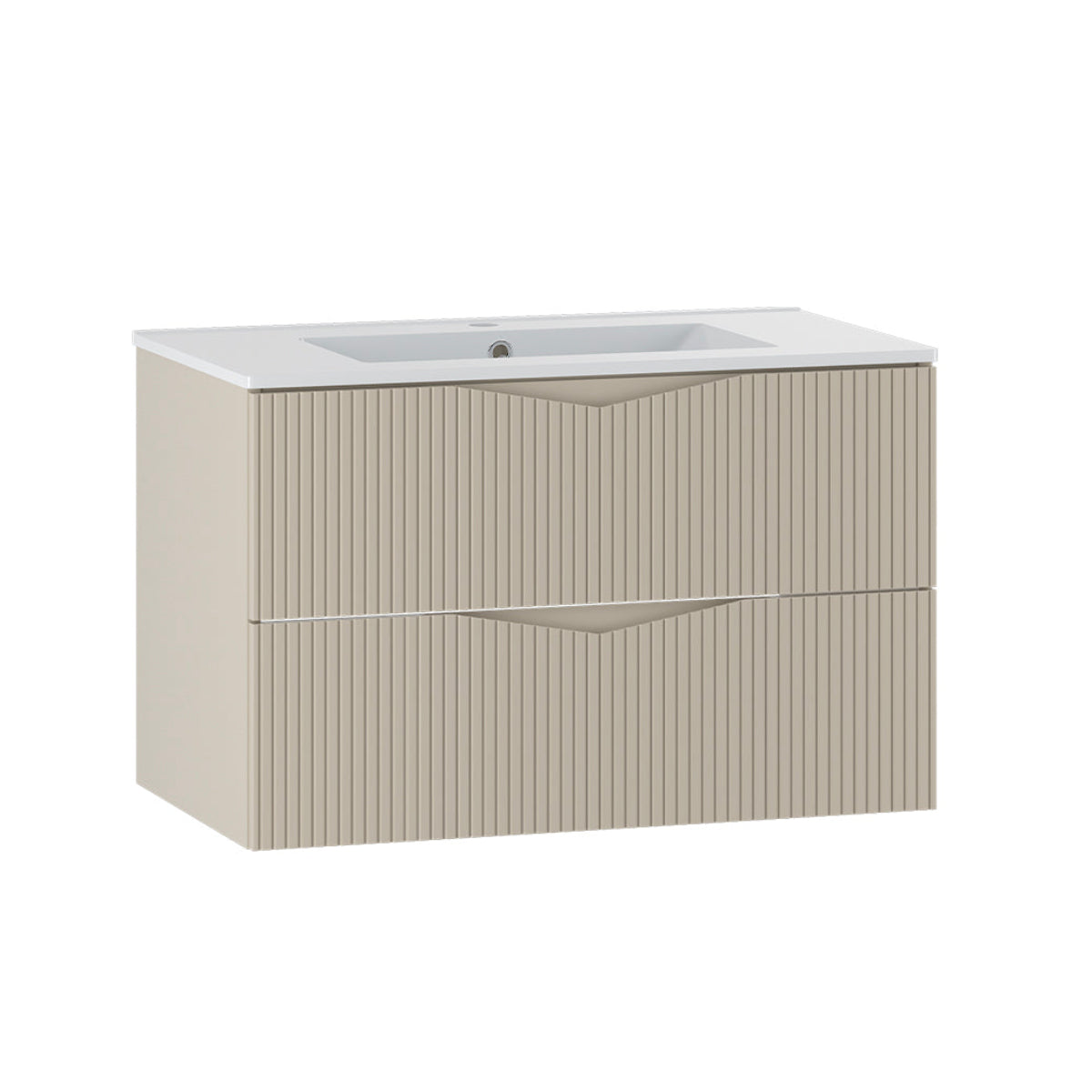 Meuble simple vasque encastrée 80cm Tao Cachemire
