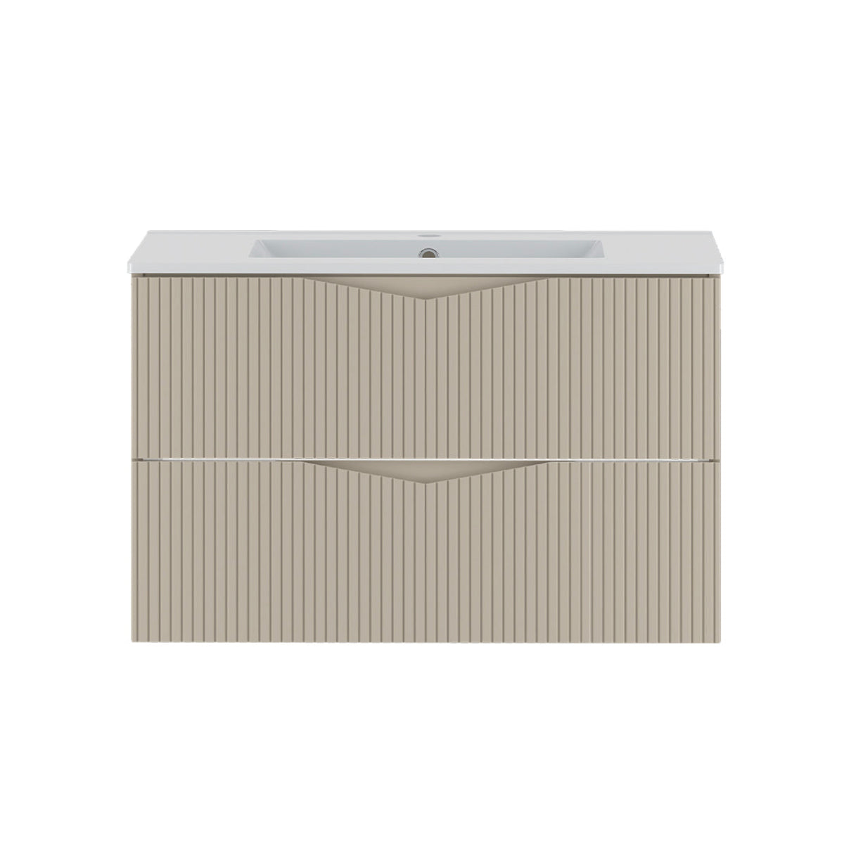 Meuble simple vasque encastrée 80cm Tao Cachemire - vue 3