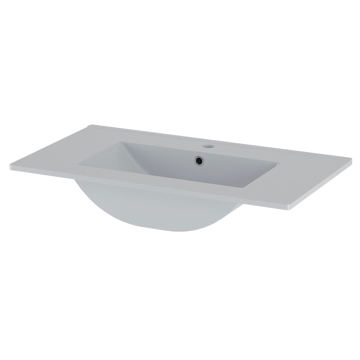 Ensemble meuble simple vasque encastrée 80cm et colonne Tao Cachemire - vue 5