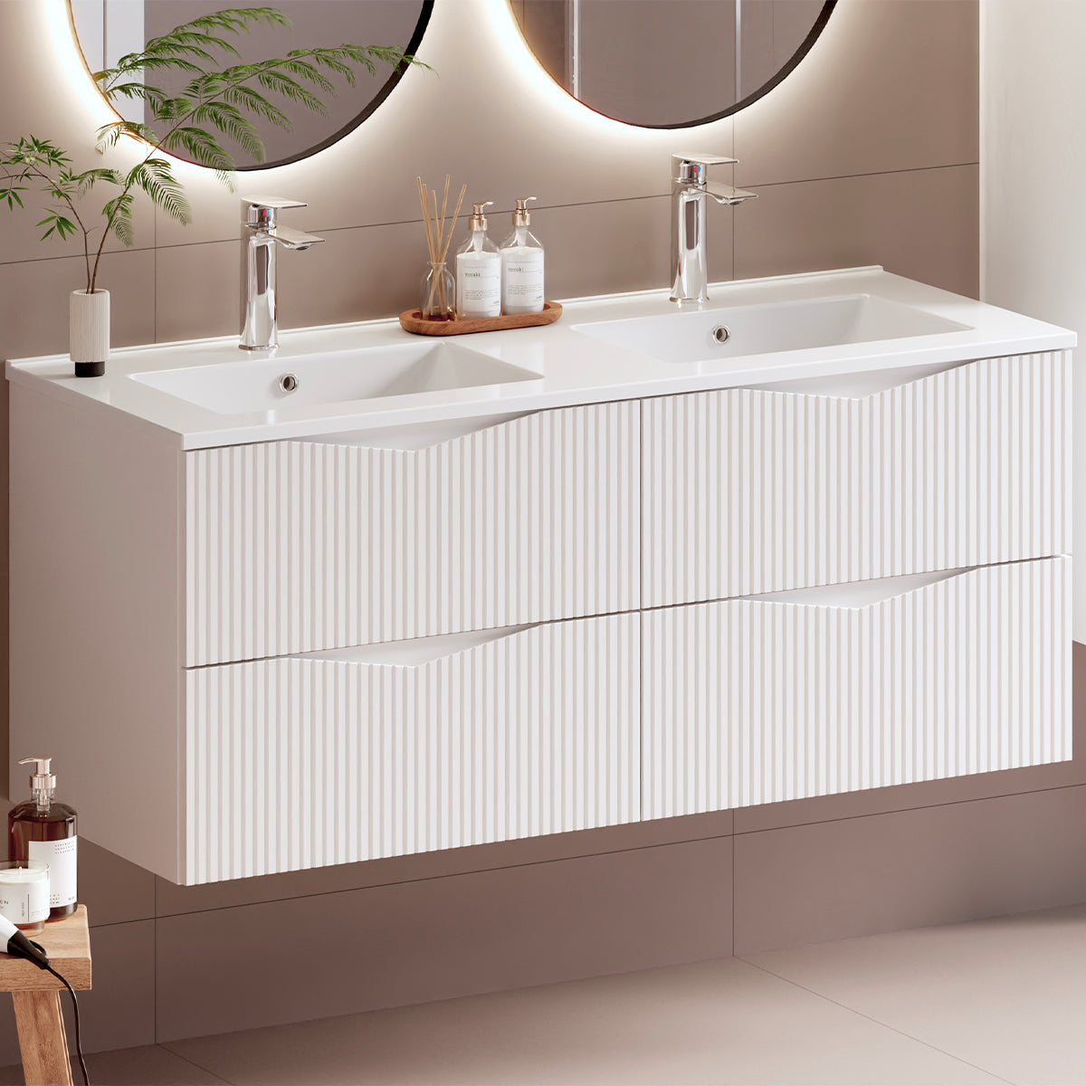 Meuble sous-vasque 120cm Tao Blanc - vue 4