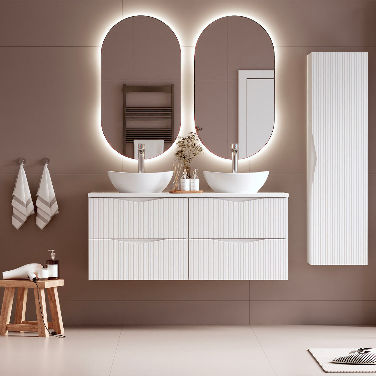Meuble sous-vasque 120cm Tao Blanc - vue 7