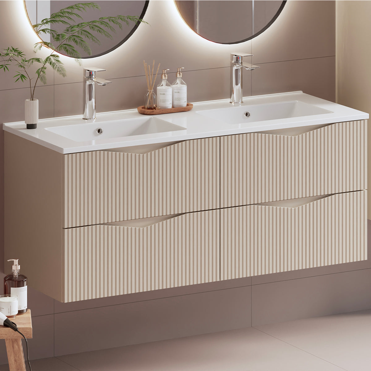 Meuble sous-vasque 120cm Tao Cachemire - vue 4