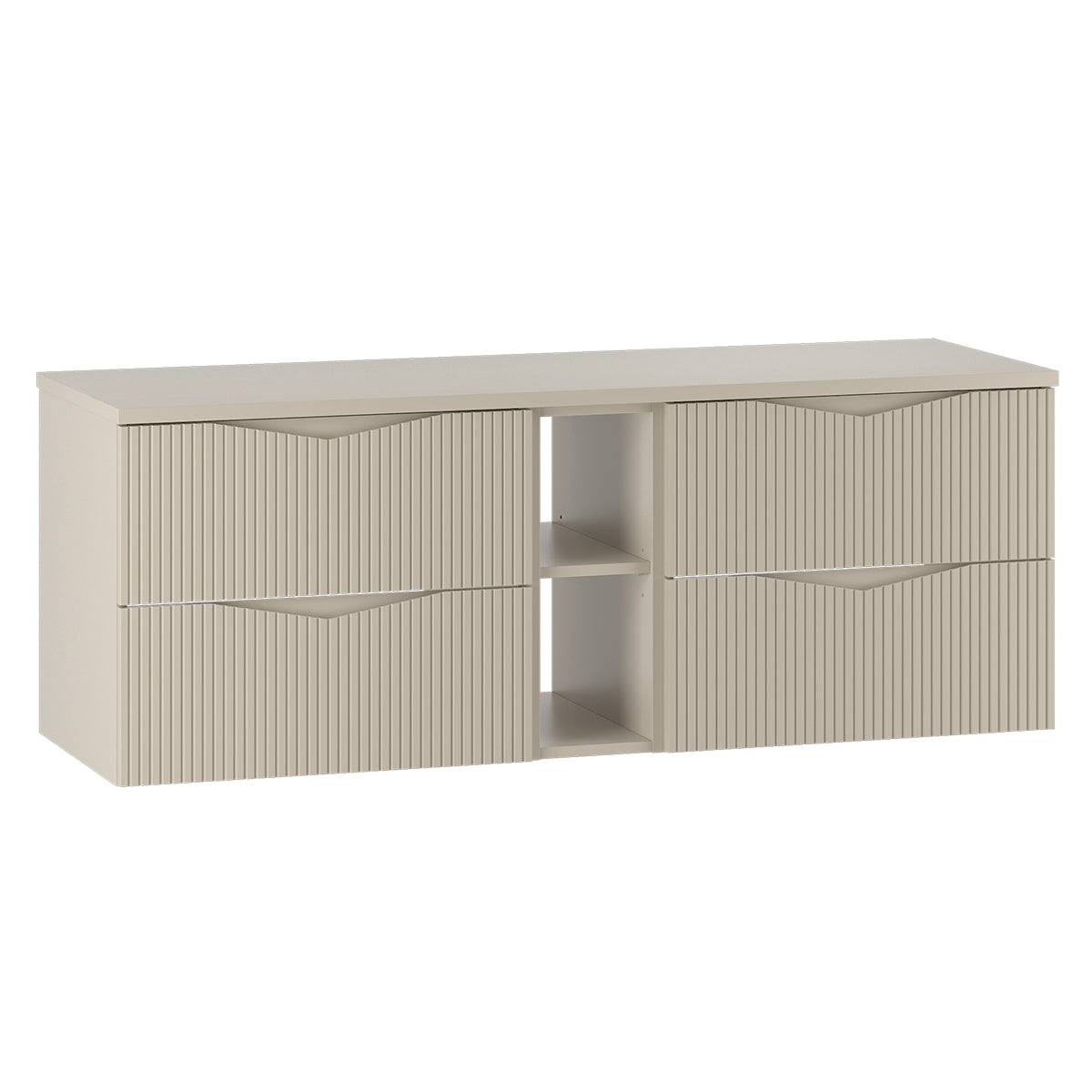 Meuble sous-vasque 140cm 2 niches plan de toilette Tao Cachemire