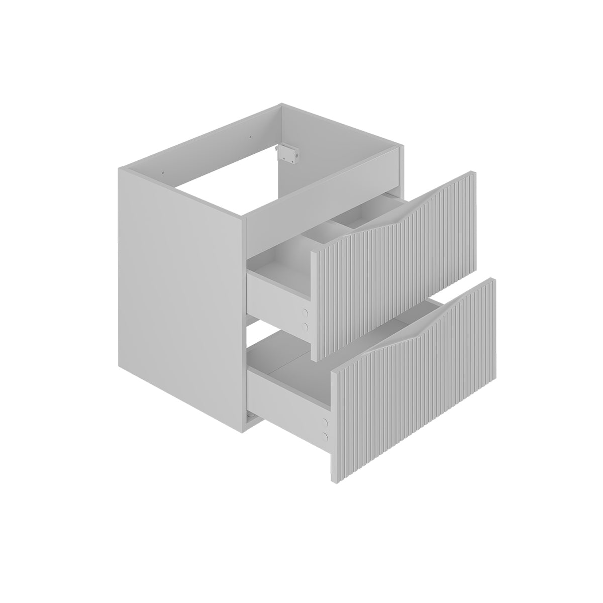 Ensemble meuble simple vasque 80cm 2 niches et colonne Tao Blanc - vue 3