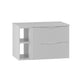 Meuble sous-vasque 80cm 2 niches plan de toilette Tao Blanc