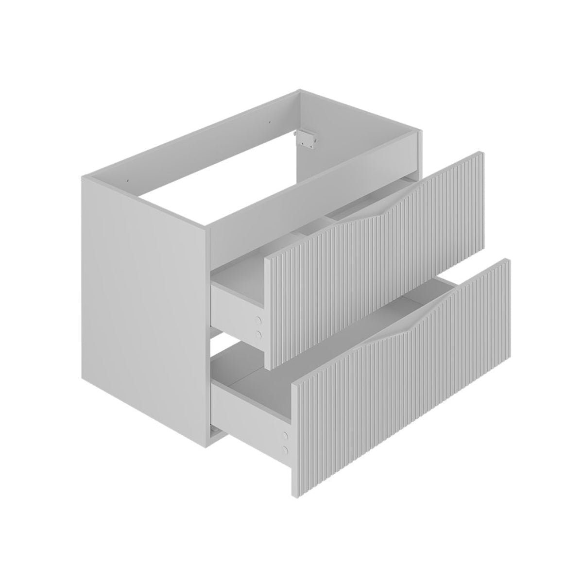Meuble simple vasque encastrée 80cm Tao Blanc - vue 2
