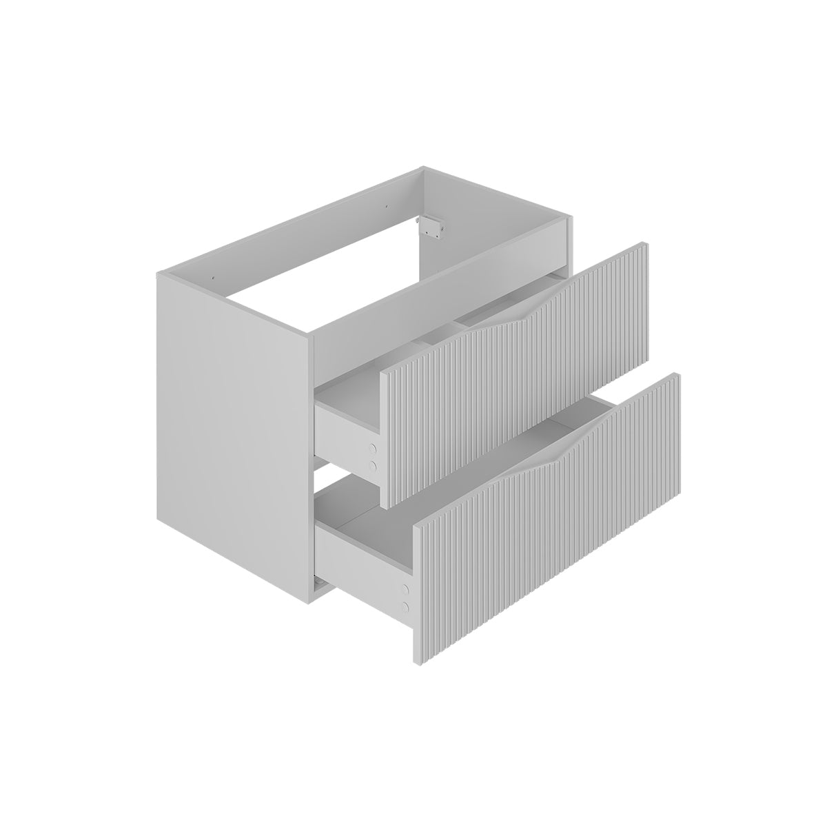 Ensemble meuble simple vasque 80cm et colonne Tao Blanc - vue 3