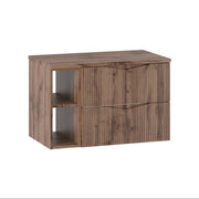 Meuble sous-vasque 80cm 2 niches plan de toilette Tao Bois