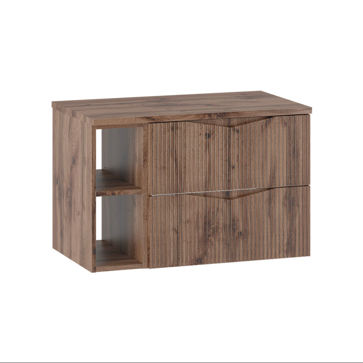 Meuble sous-vasque 80cm 2 niches plan de toilette Tao Bois