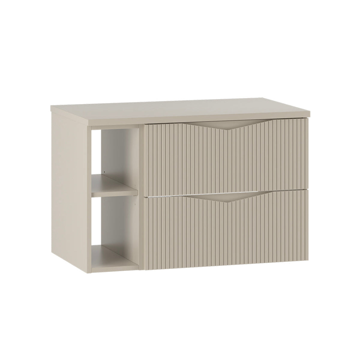 Meuble sous-vasque 80cm 2 niches plan de toilette Tao Cachemire