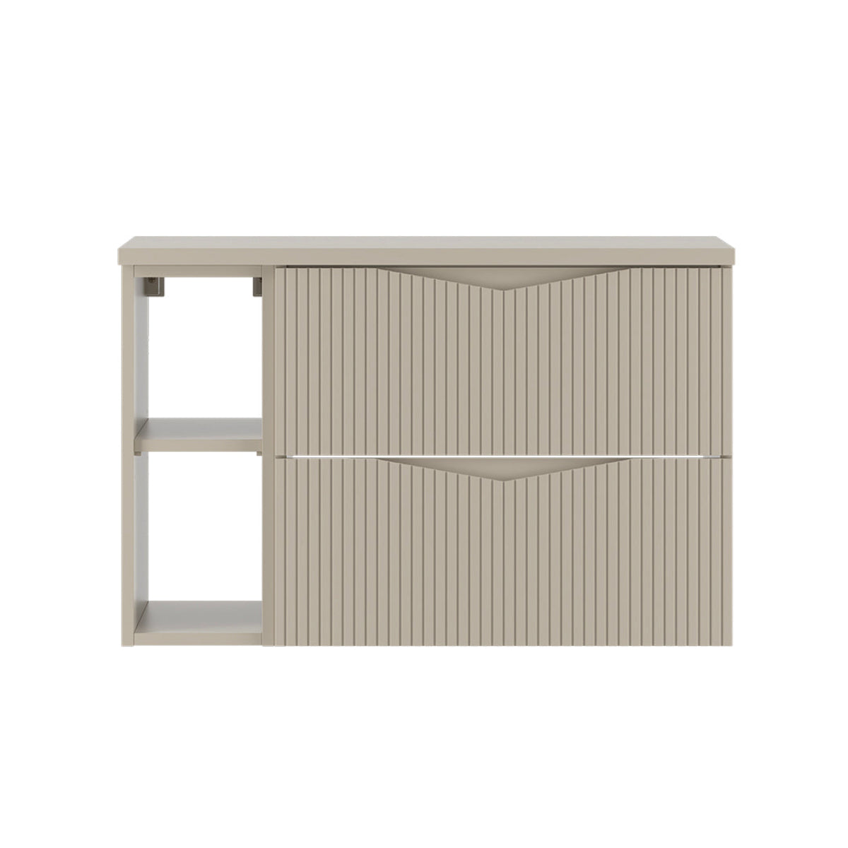 Meuble sous-vasque 80cm 2 niches plan de toilette Tao Cachemire - vue 2