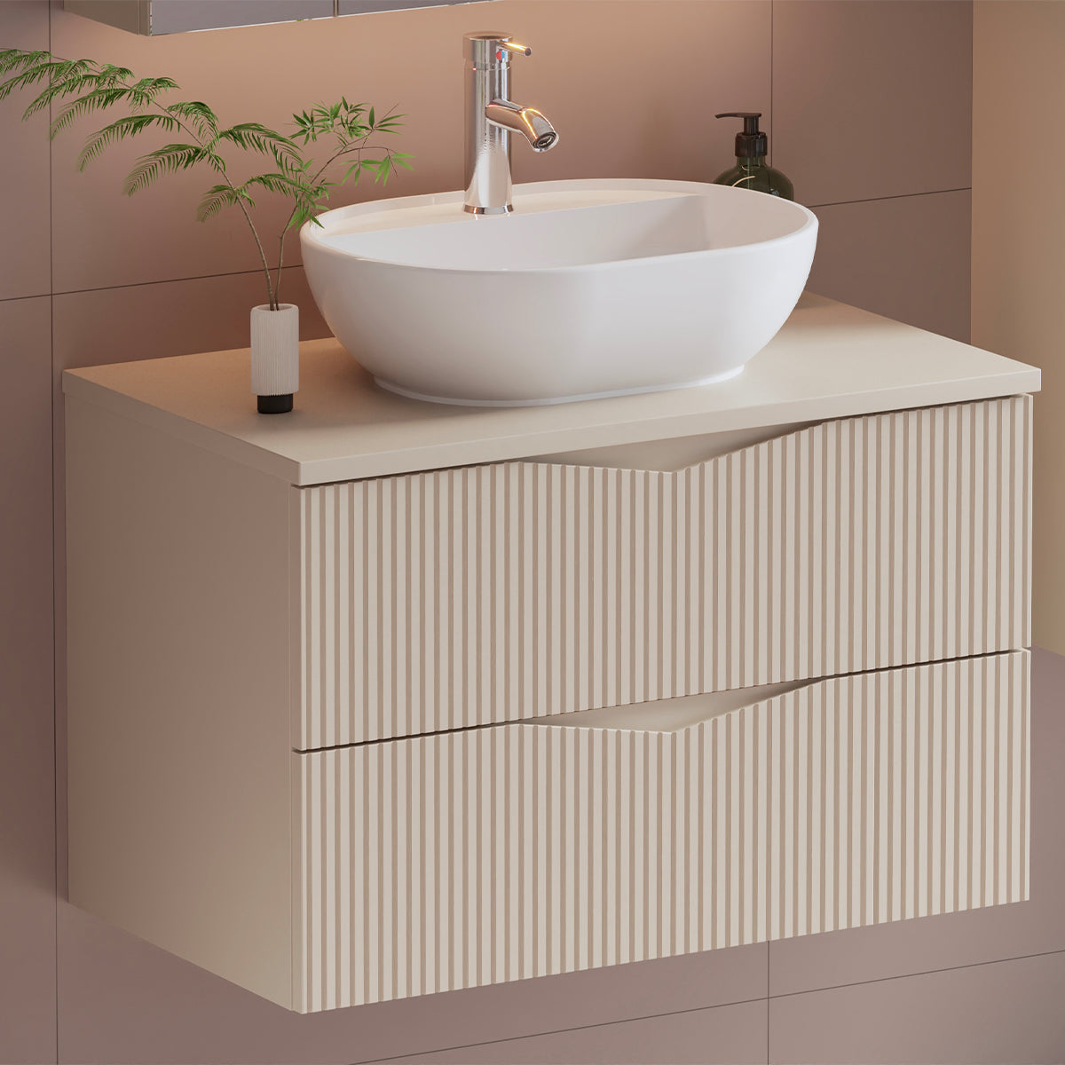 Meuble sous-vasque 80cm Tao Cachemire - vue 4