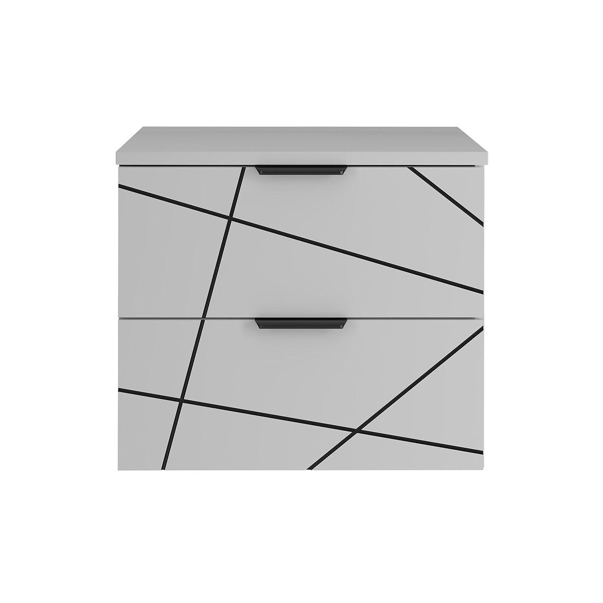 Meuble sous-vasque 60cm plan de toilette Teren Blanc - vue 3