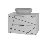 Meuble simple vasque 80cm Teren Blanc