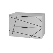 Meuble sous-vasque 80cm plan de toilette Teren Blanc