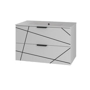 Meuble simple vasque encastrée 80cm Teren Blanc