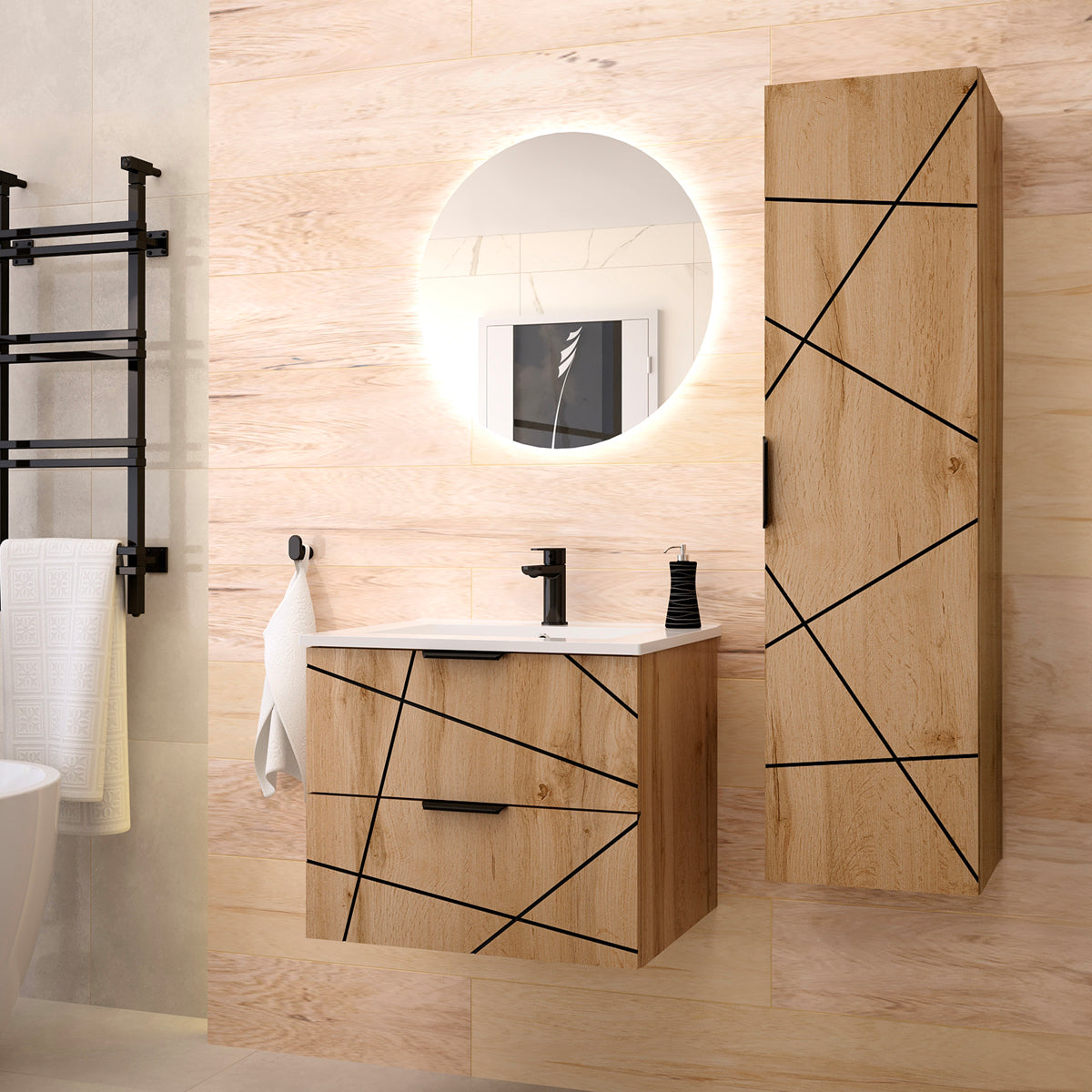 Meuble sous-vasque 60cm Teren Bois - vue 5