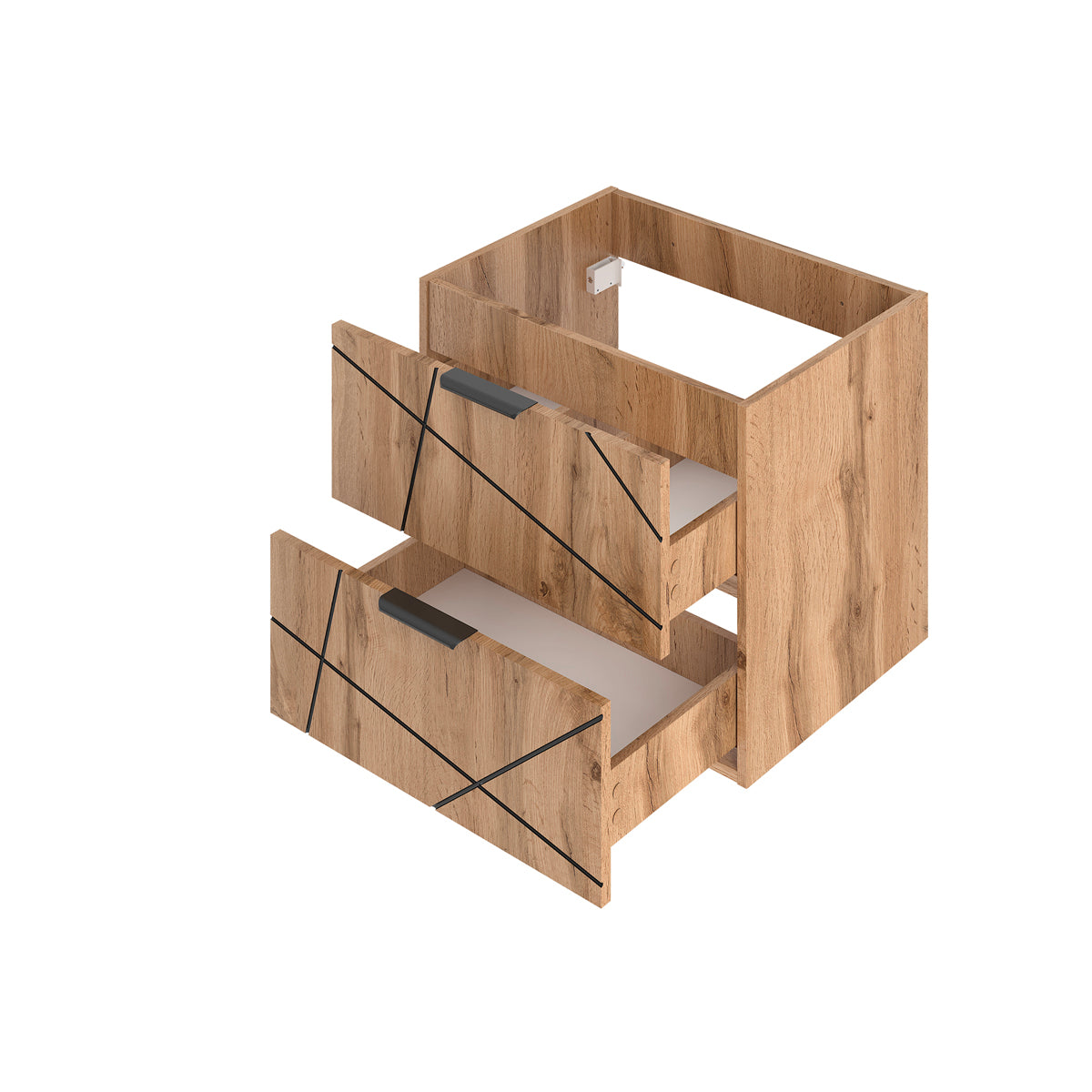 Meuble sous-vasque 60cm plan de toilette Teren Bois - vue 3