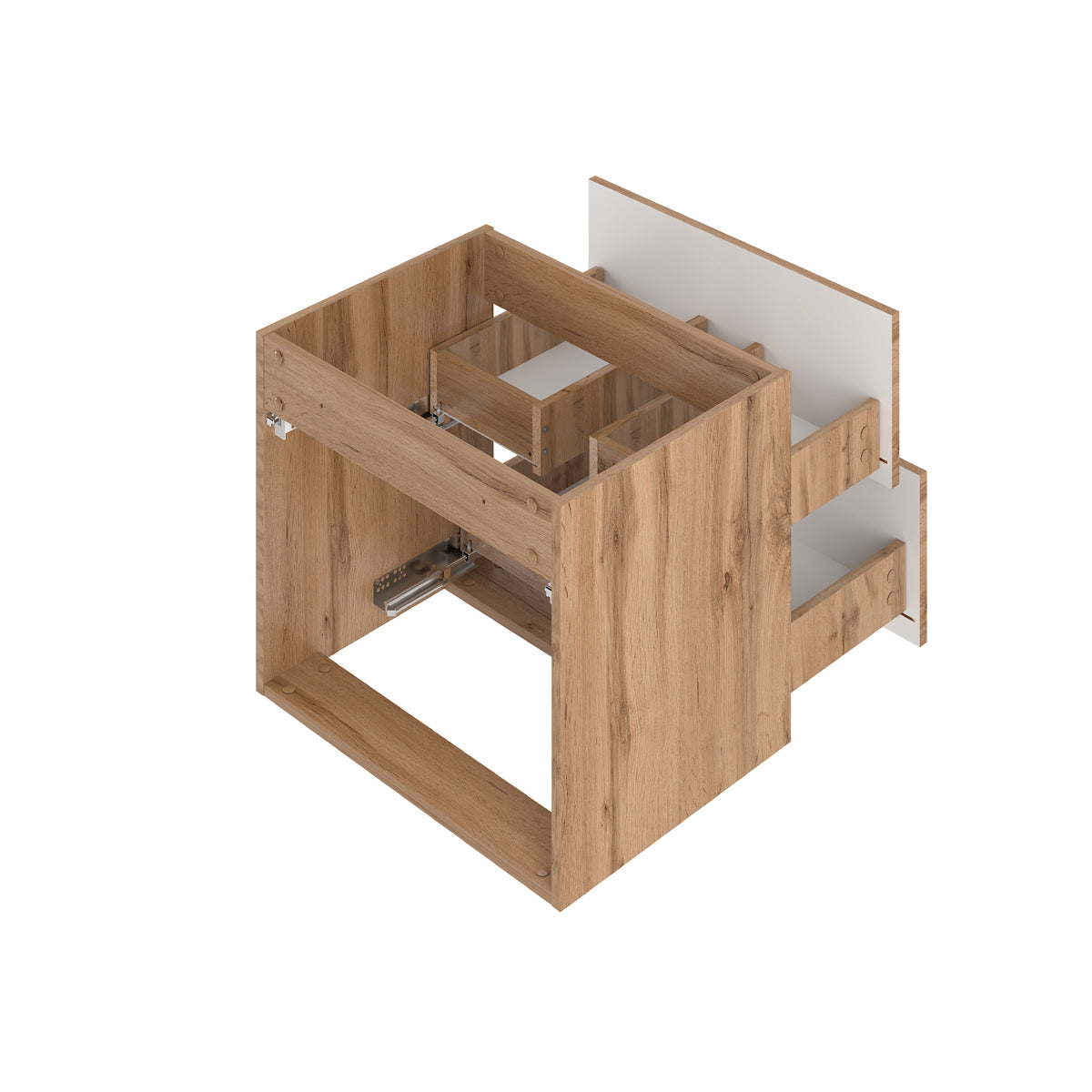 Meuble sous-vasque 60cm plan de toilette Teren Bois - vue 4
