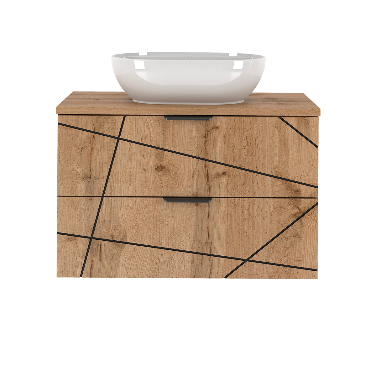 Meuble simple vasque 80cm Teren Bois - vue 2
