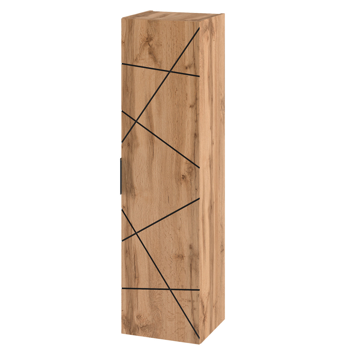 Ensemble meuble double vasque 140cm 2 niches et colonne Teren Bois - vue 6
