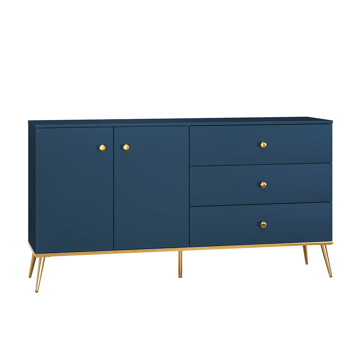Buffet 2 portes 3 tiroirs Thalia Bleu