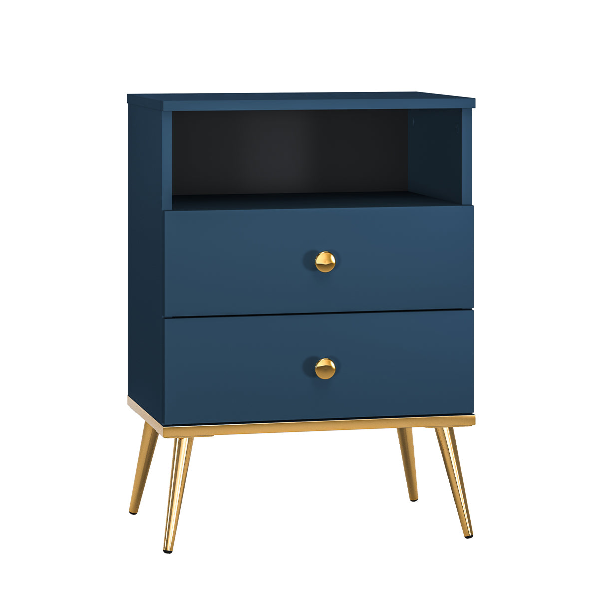 Chevet 2 tiroirs Thalia Bleu