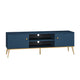 Meuble TV 2 portes 160 cm Thalia Bleu