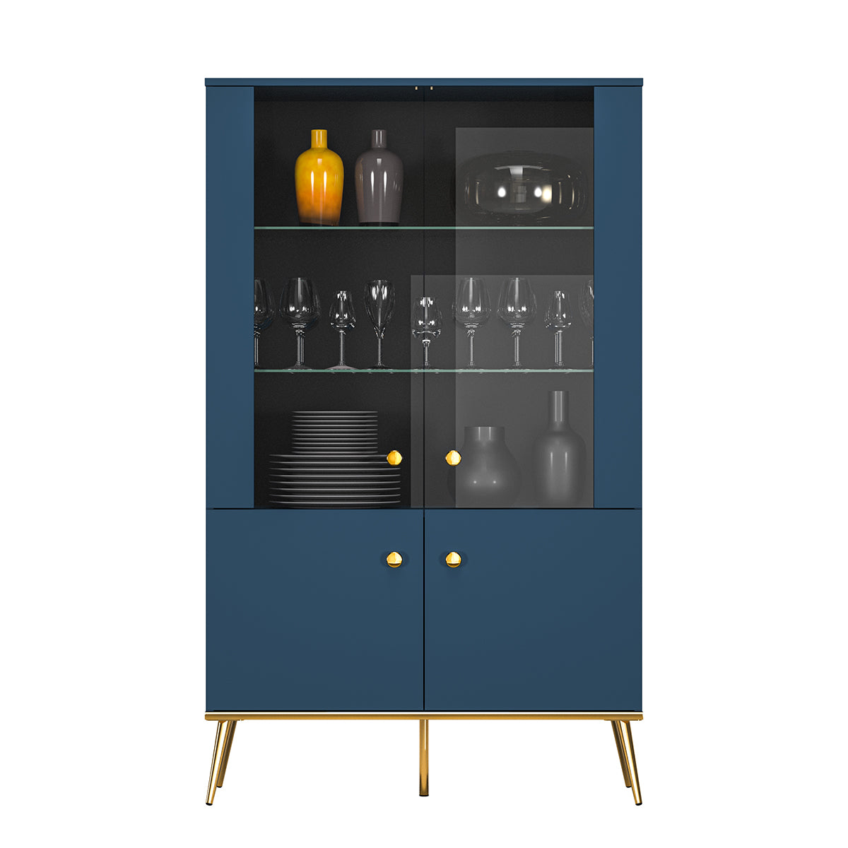Vaisselier 4 portes Thalia Bleu - vue 3