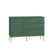 Buffet 1 porte 3 tiroirs Thalia Vert