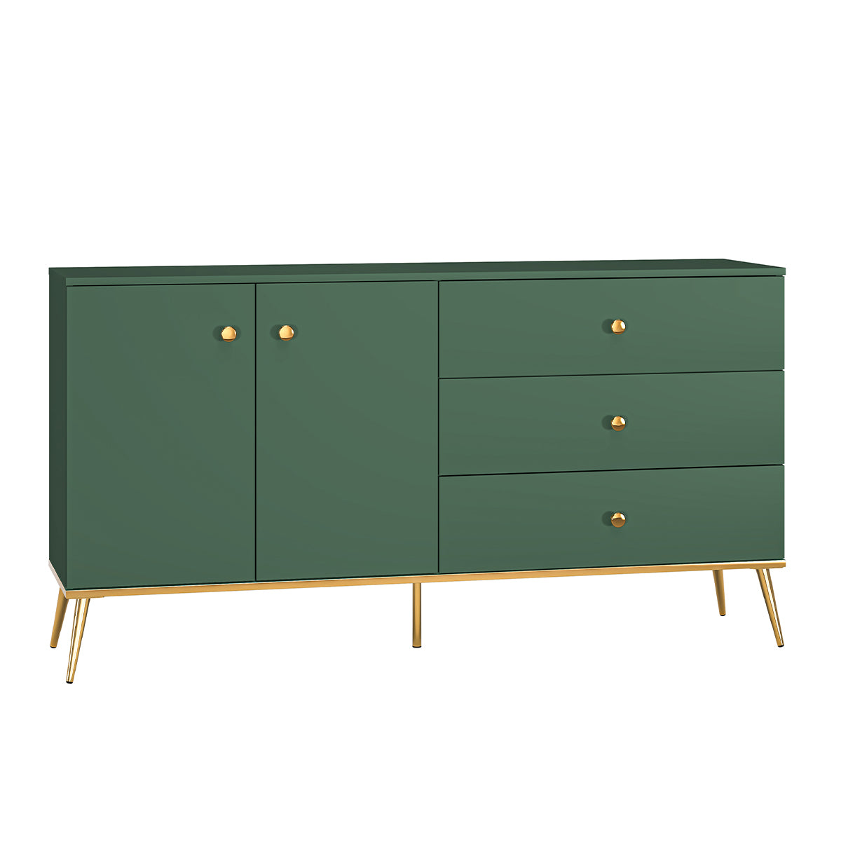 Buffet 2 portes 3 tiroirs Thalia Vert