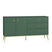 Buffet 2 portes 3 tiroirs Thalia Vert
