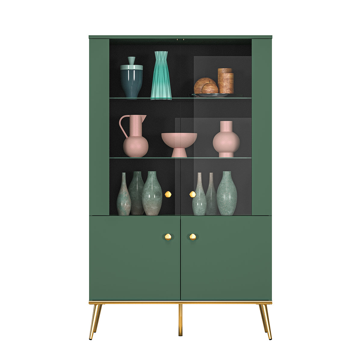 Vaisselier 4 portes Thalia Vert - vue 3